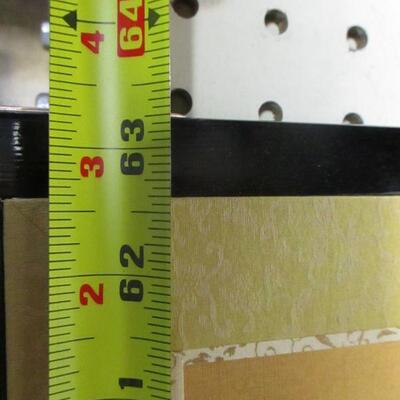 Lot 61 - Vintage Golden Hue Finish Bamboo Shoots and Leaves Quadruple Panel