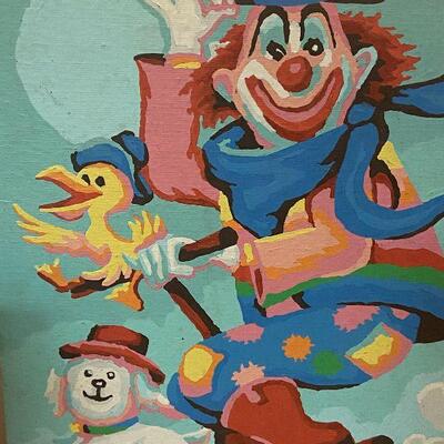 P108: Vintage Turtle Pillow Pet, Q-bert Game and Painting