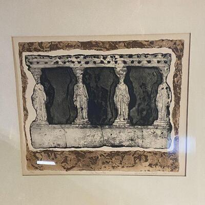 P113: Artist Signed 1965 Watercolor and Inks Artwork