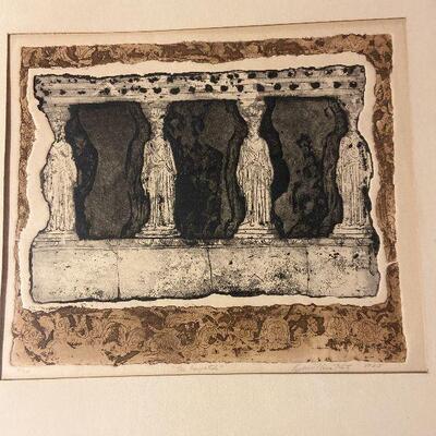 P113: Artist Signed 1965 Watercolor and Inks Artwork