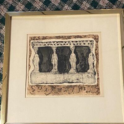 P113: Artist Signed 1965 Watercolor and Inks Artwork