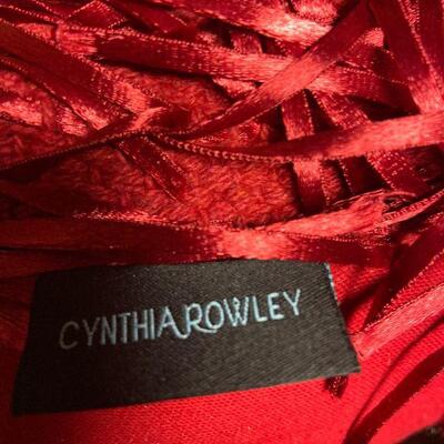 P116: Cynthia Rowley Trio of Ruby Red Decorative Pillows