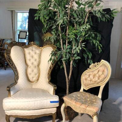 Lot 41 - Antique Chairs and Home Decor