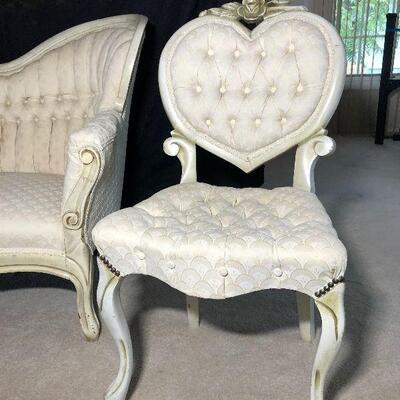 Lot 42 - Antique Settee and Chair