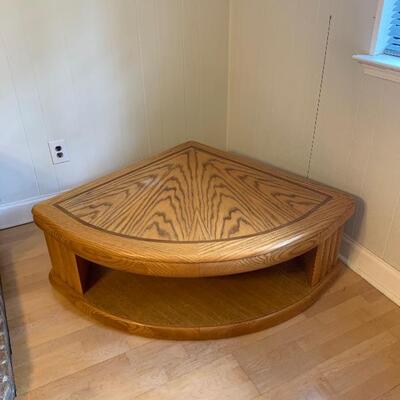 Pie shaped lift top coffee table - Great for Sectional Couch