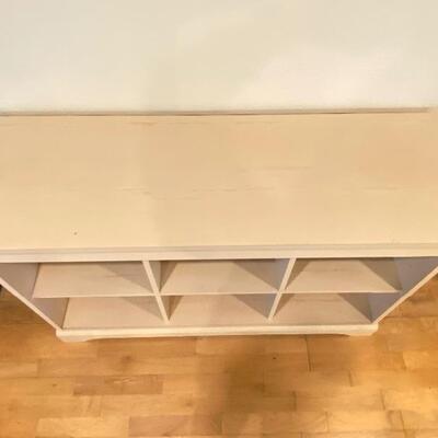 6 Shelf Off White/Cream Laminated Console - A