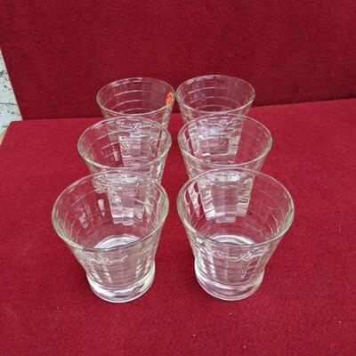 Vintage crown royal glasses 6pc set 