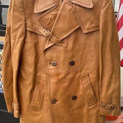 Vintage Brown Menâ€™s leather jacket made in Spain 