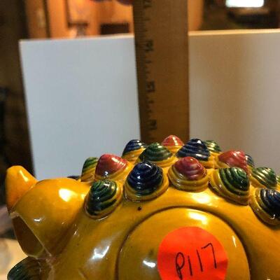 P117: Large Glazed Ceramic Foo Dog