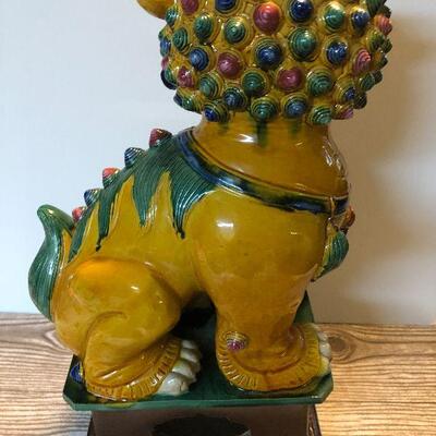 P117: Large Glazed Ceramic Foo Dog