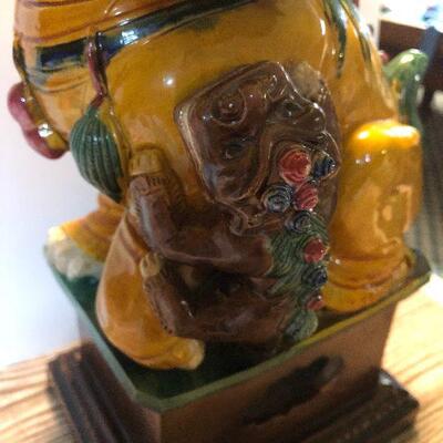 P117: Large Glazed Ceramic Foo Dog