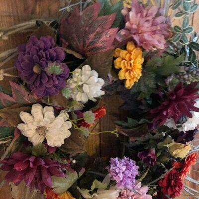 P118:  Lovely Floral Mum Wreath