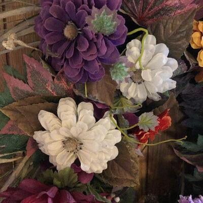 P118:  Lovely Floral Mum Wreath