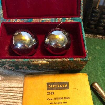 P126:  Abacus and Drafting Tools Lot