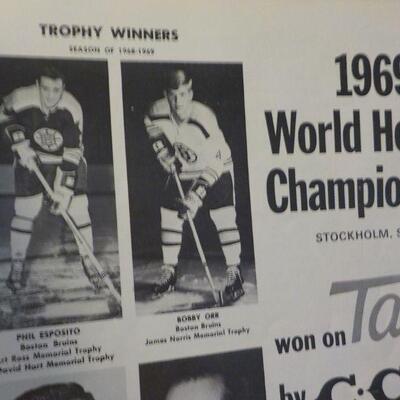  1969- 1970 Boston Bruins Hockey program.