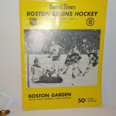  1969- 1970 Boston Bruins Hockey program.