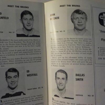  1969- 1970 Boston Bruins Hockey program.