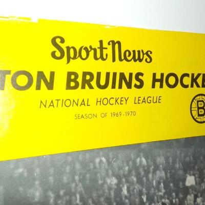  1969- 1970 Boston Bruins Hockey program.