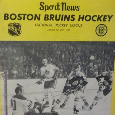  1969- 1970 Boston Bruins Hockey program.
