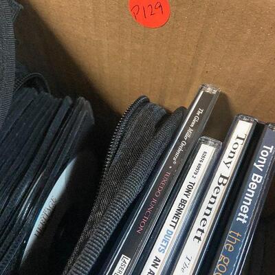 P129:  Variety of CD's, Cases
