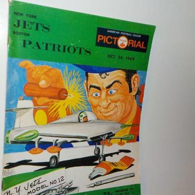 Original 1969 Boston Patriots vs New York Jets Program.