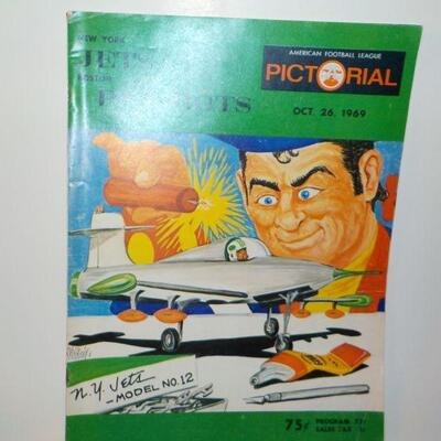 Original 1969 Boston Patriots vs New York Jets Program.