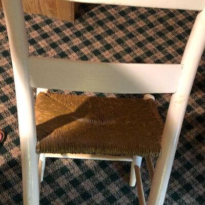 P134:  White Wooden Chair Porch Perfect