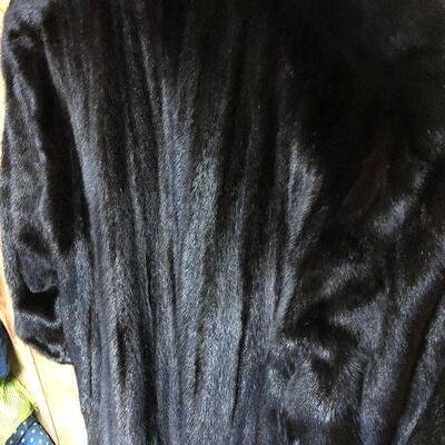 P136: Diane Furs Floor Length Black Mink Coat