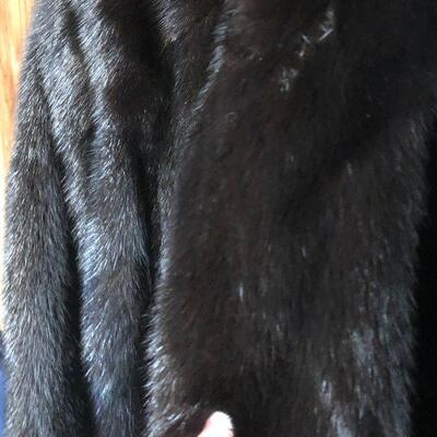 P136: Diane Furs Floor Length Black Mink Coat