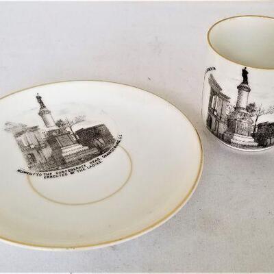 Lot #26  Antique Cup and Saucer - Confederate Monument