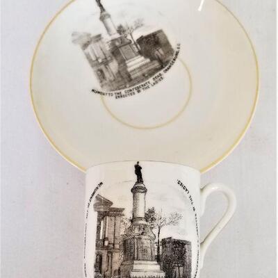 Lot #26  Antique Cup and Saucer - Confederate Monument