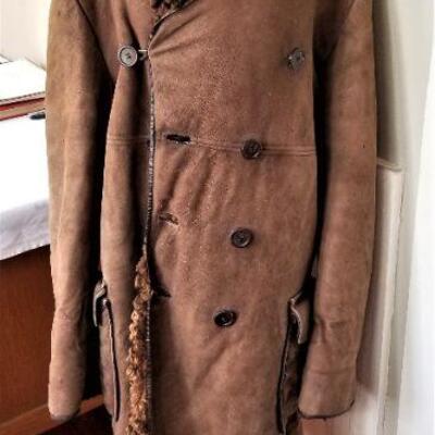 Lot #37  Heavy Suede and Curly Lamb Coat for a Gentleman