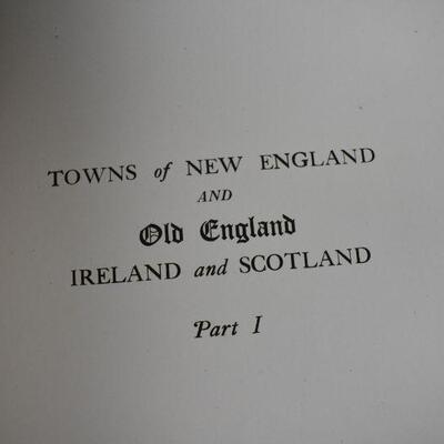 Towns of New England & Old England Ireland & Scotland (1620-1920)