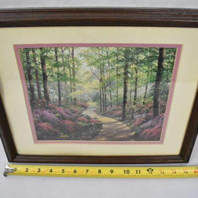 Framed Image, Floral Forest Painting Print