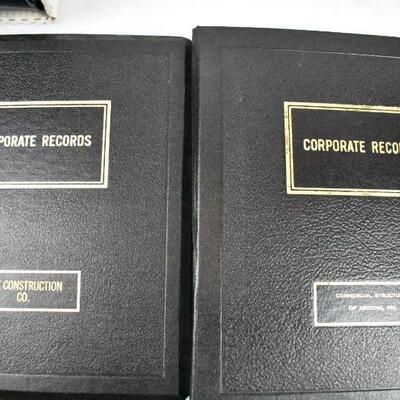 Corporate Records, 8 Black Binders: Blue Gem -to- DOC Enterprises - Vintage