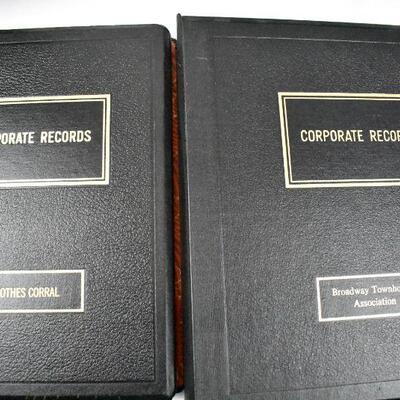 Corporate Records, 8 Black Binders: Blue Gem -to- DOC Enterprises - Vintage