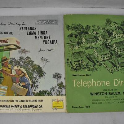 Vintage Yellow Pages Books 1962, 1963, 1965