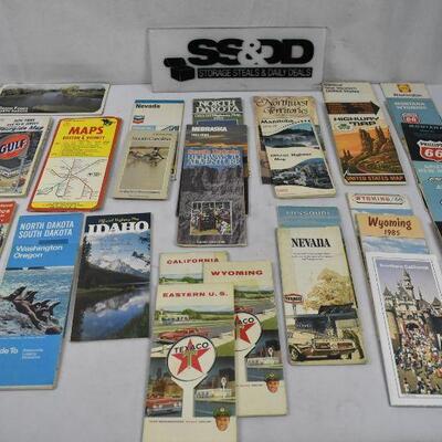 31 United States & Canada Road Maps 1950s -to 1980s Vintage
