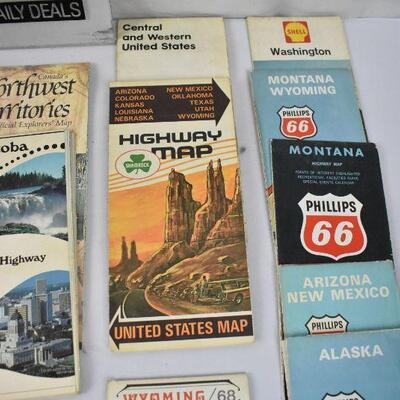 31 United States & Canada Road Maps 1950s -to 1980s Vintage