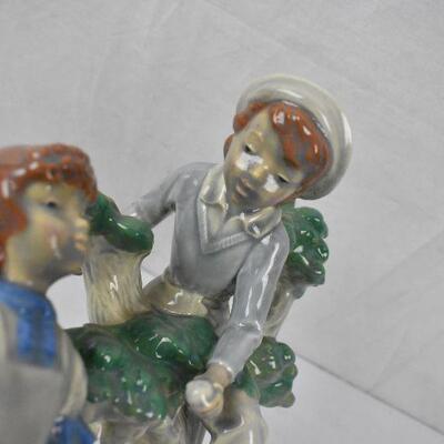 Boy & Girl with Apple Tree Figurine