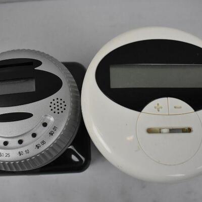 2 Digital Coin Counting Banks - Work