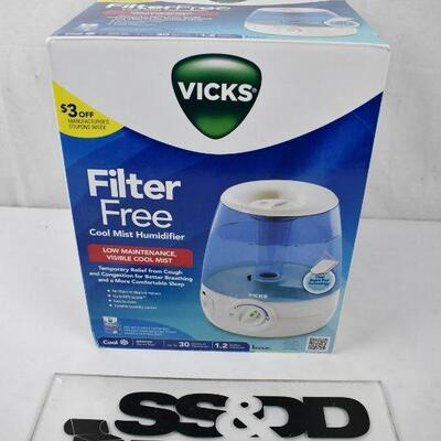Vicks Filter Free Cool Mist Humidifier, with box