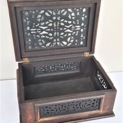 Lot #56 Contemporary Decorative Box - Metal Inserts