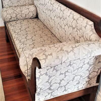 Lot #59  Very Nice Antique Empire Sofa - contemporary upholstery