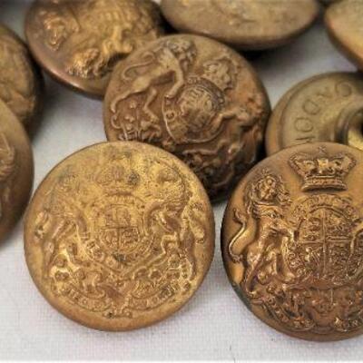 Lot #60  Large Lot of vintage British Military buttons - the real thing!