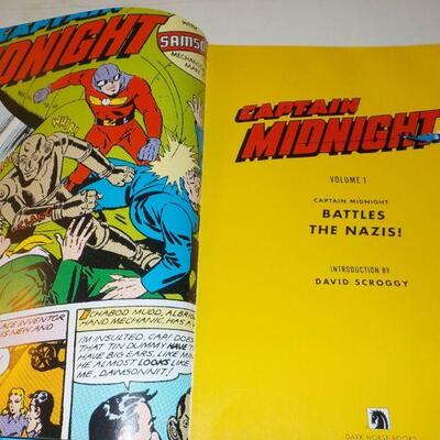 " Captain  Midnight hard cover Book of cartoon".