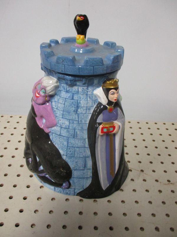 Lot 25 - Disney Maleficent Ursula Villain Evil Queen Cookie Jar Vase |  EstateSales.org