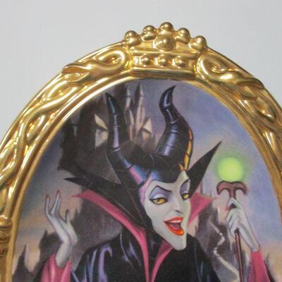 Lot 31 - Disney Collectible Maleficent Decorative Gold Trim Plate
