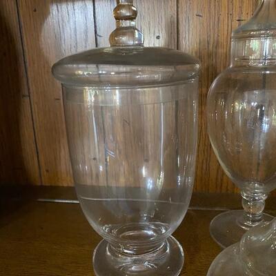 Set of 5 Apothecary Candy Jars