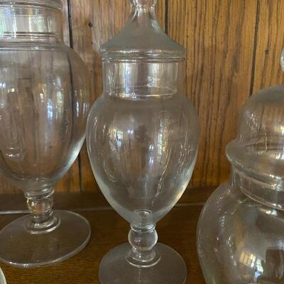 Set of 5 Apothecary Candy Jars